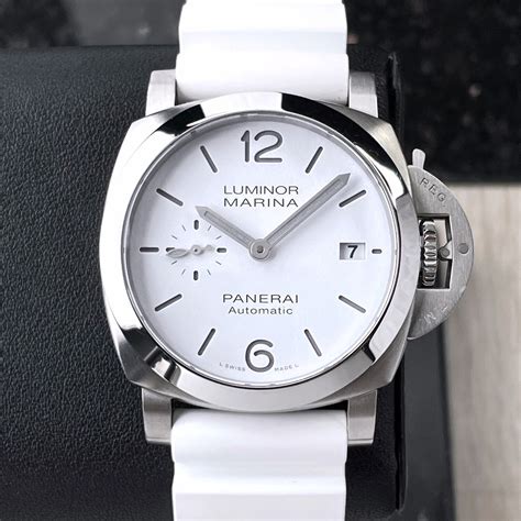 panerai luminor automatic white dial.